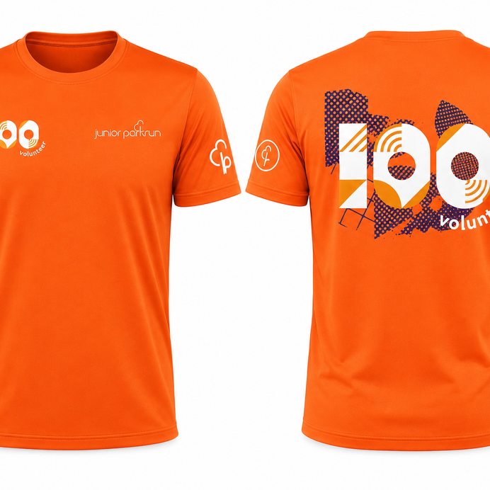 junior parkrun Volunteer Milestone 100 Tee