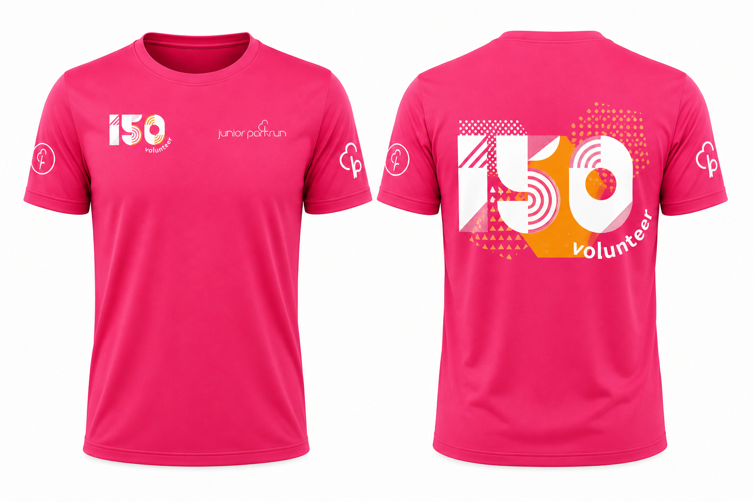 junior parkrun Volunteer Milestone 150 Tee