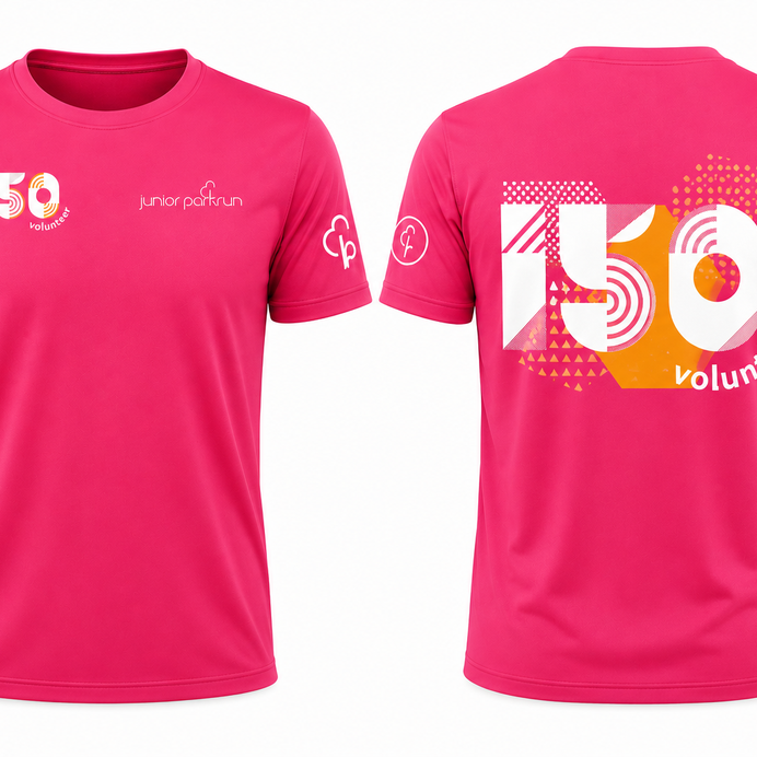 junior parkrun Volunteer Milestone 150 Tee