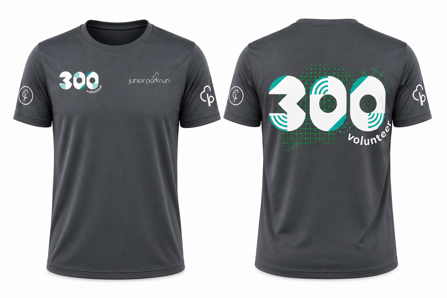 junior parkrun Volunteer Milestone 300 Tee