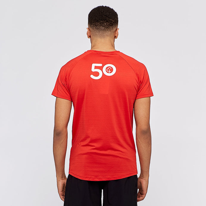 parkrun Milestone Men's T-Shirt 50 - Red