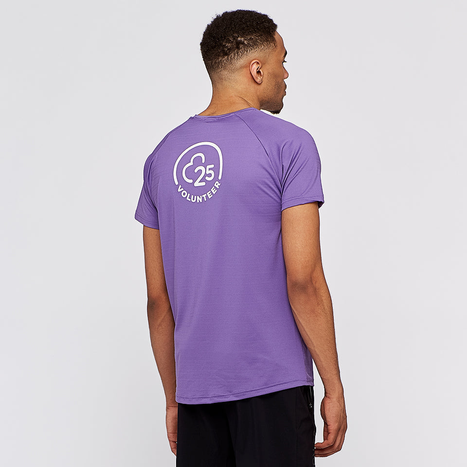 parkrun Milestone Men's Volunteer T-Shirt 25 - Purple
