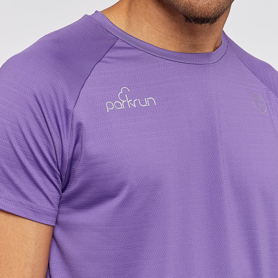 parkrun Milestone Men's Volunteer T-Shirt 25 - Purple