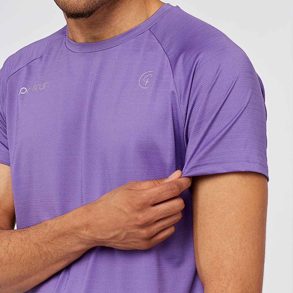 parkrun Milestone Men's Volunteer T-Shirt 25 - Purple