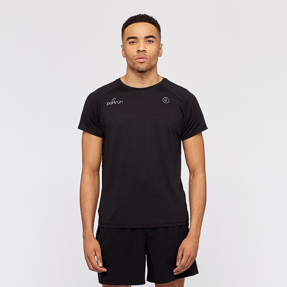 parkrun Milestone Men's T-Shirt 100 - Black