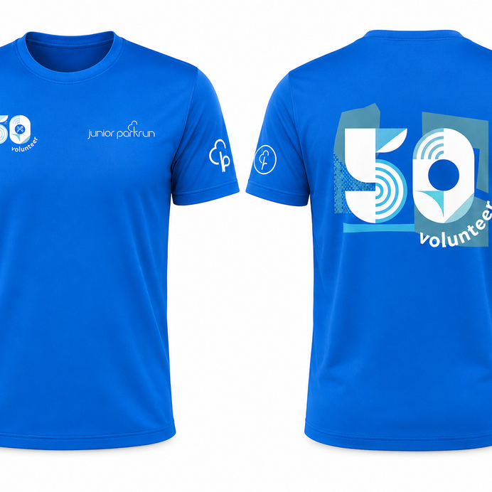 junior parkrun Volunteer Milestone 50 Tee