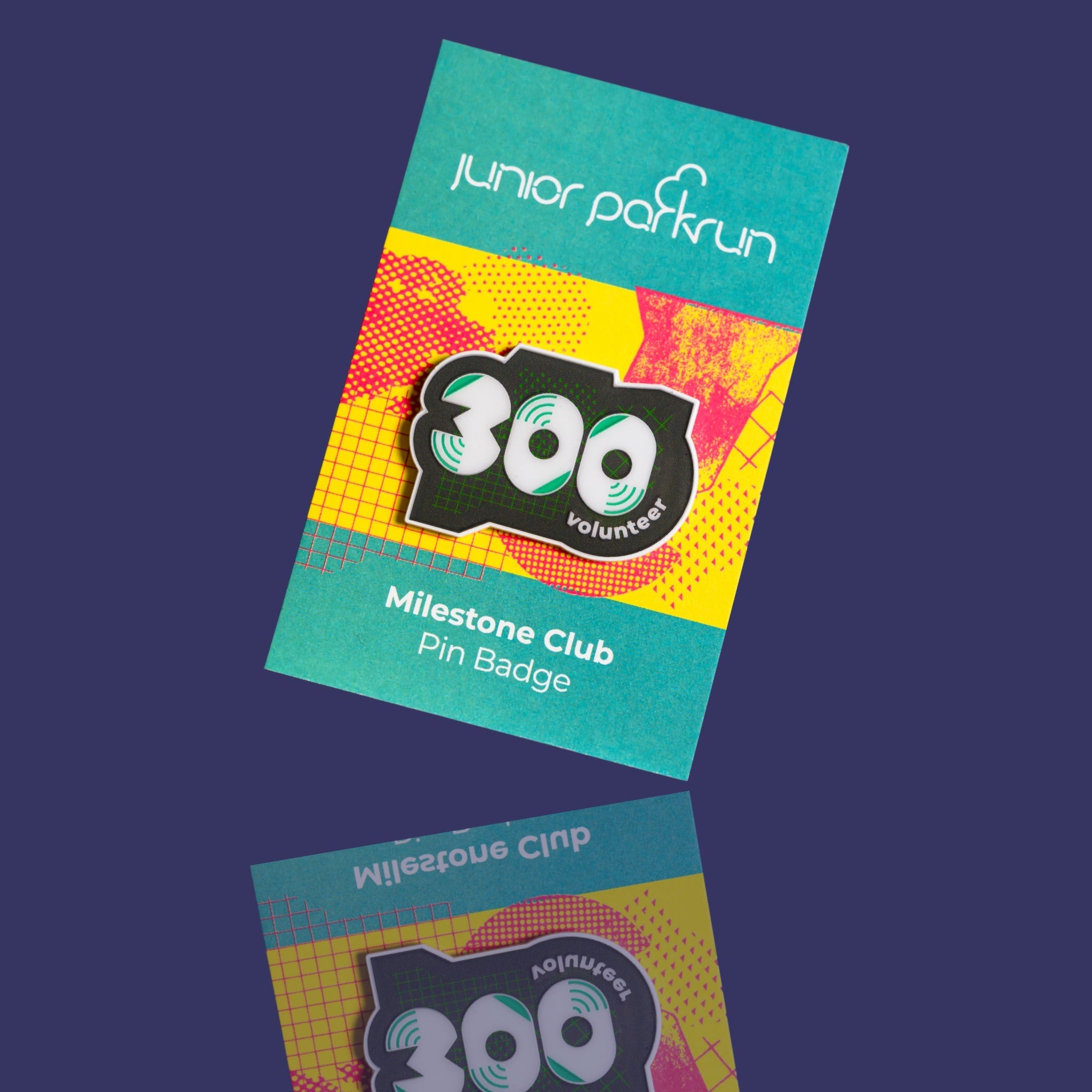 junior parkrun Volunteer Milestone 300 Pin Badge