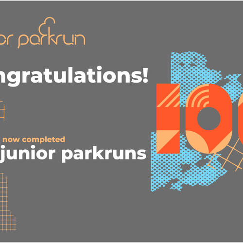junior parkrun Milestone 100 Certificate