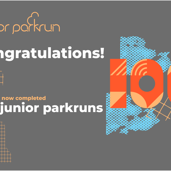 junior parkrun Milestone 100 Certificate