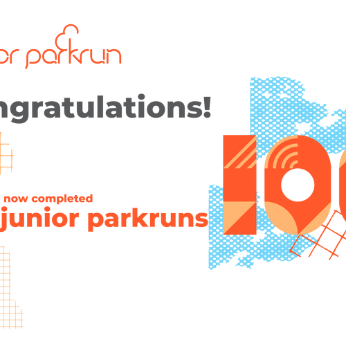 junior parkrun Milestone 100 Certificate