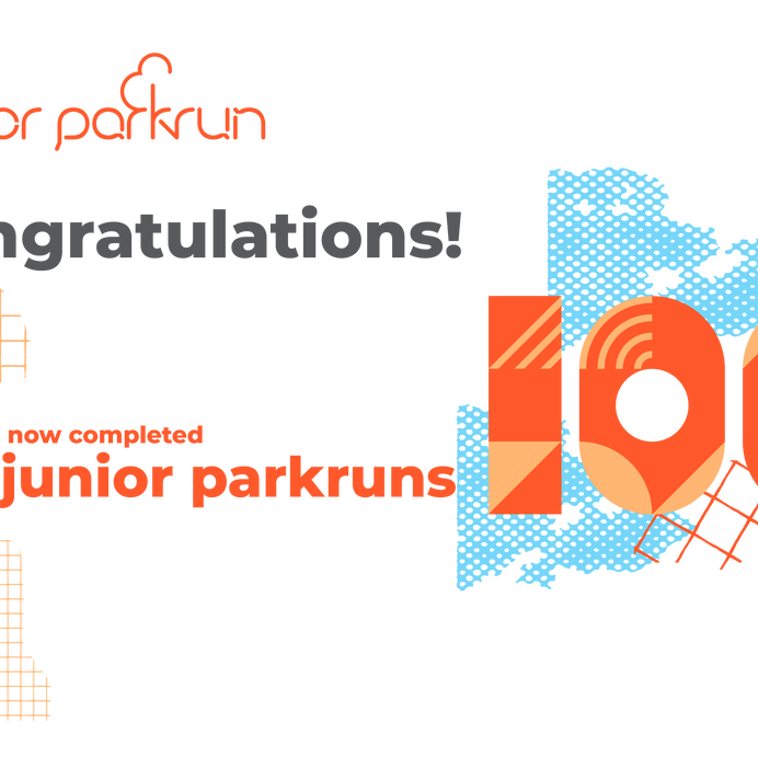 junior parkrun Milestone 100 Certificate