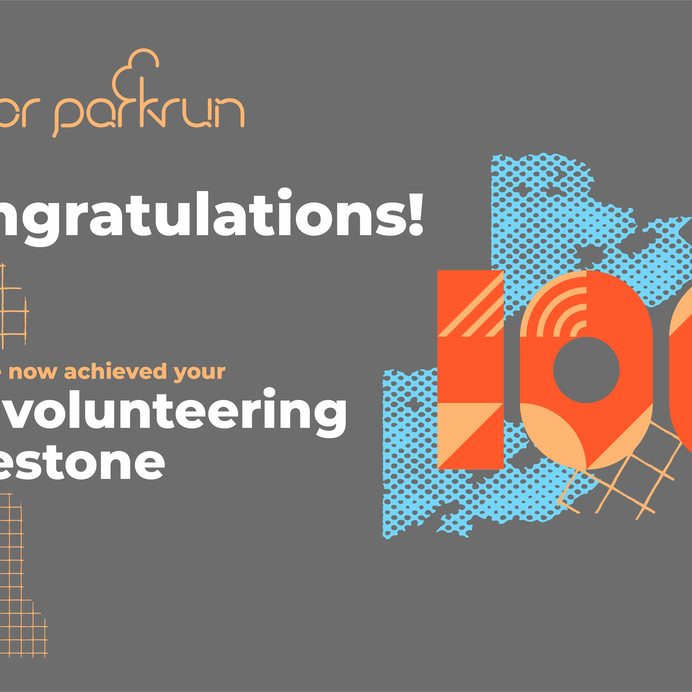 junior parkrun Volunteer Milestone 100 Certificate