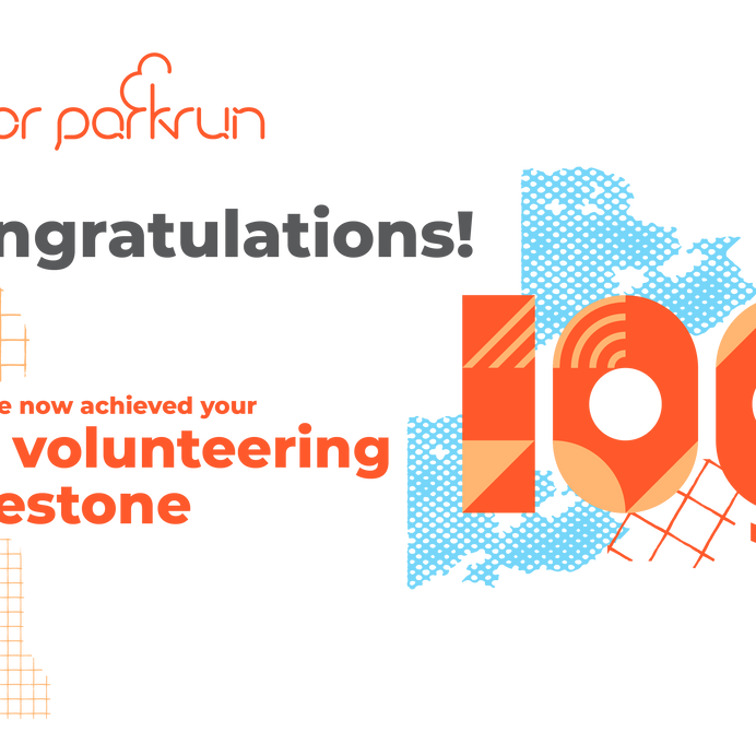 junior parkrun Volunteer Milestone 100 Certificate