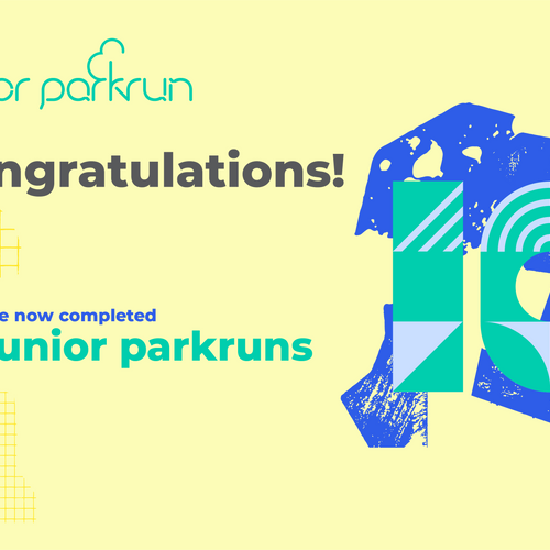 junior parkrun Milestone 10 Certificate