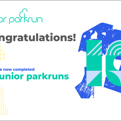 junior parkrun Milestone 10 Certificate