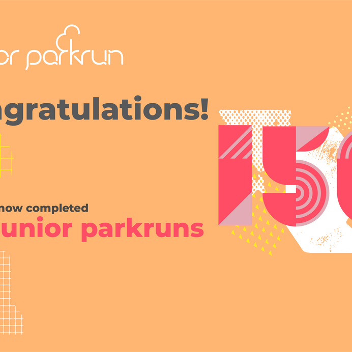 junior parkrun Milestone 150 Certificate