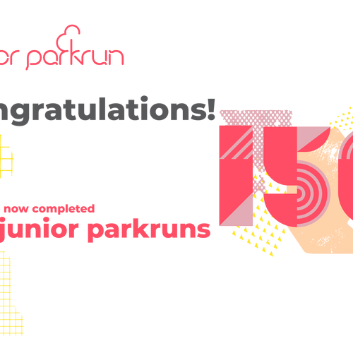 junior parkrun Milestone 150 Certificate