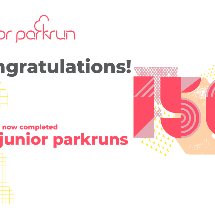 junior parkrun Milestone 150 Certificate