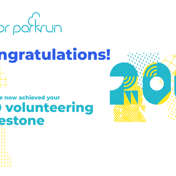 junior parkrun Volunteer Milestone 200 Certificate