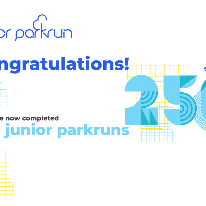 junior parkrun Milestone 250 Certificate