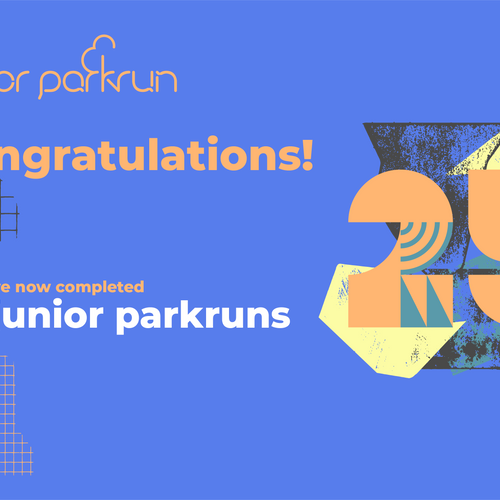 junior parkrun Milestone 25 Certificate