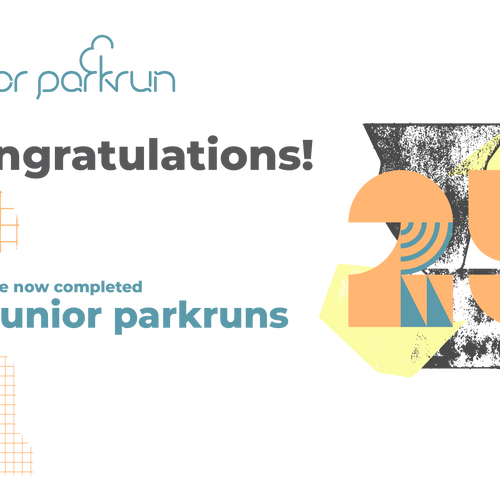 junior parkrun Milestone 25 Certificate