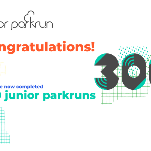 junior parkrun Milestone 300 Certificate