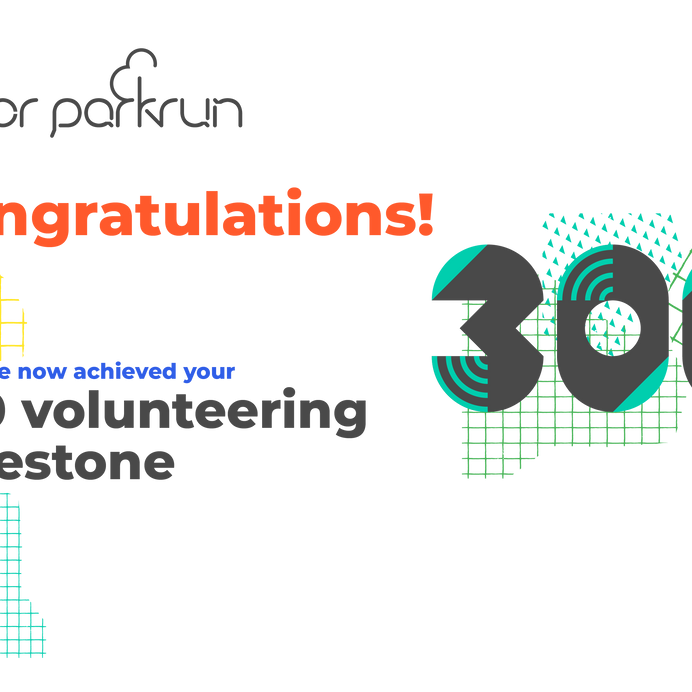 junior parkrun Volunteer milestone 300 Certificate