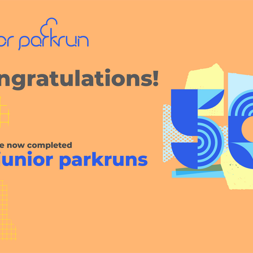 junior parkrun Milestone 50 Certificate