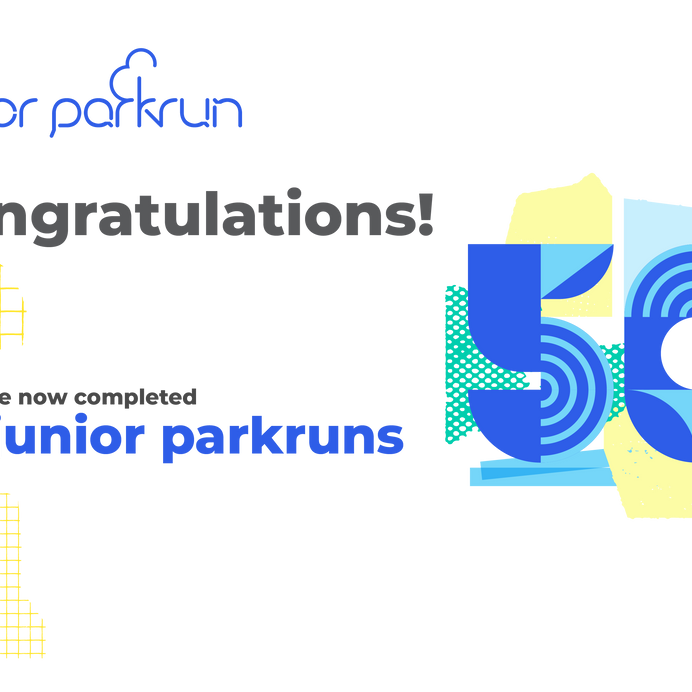 junior parkrun Milestone 50 Certificate