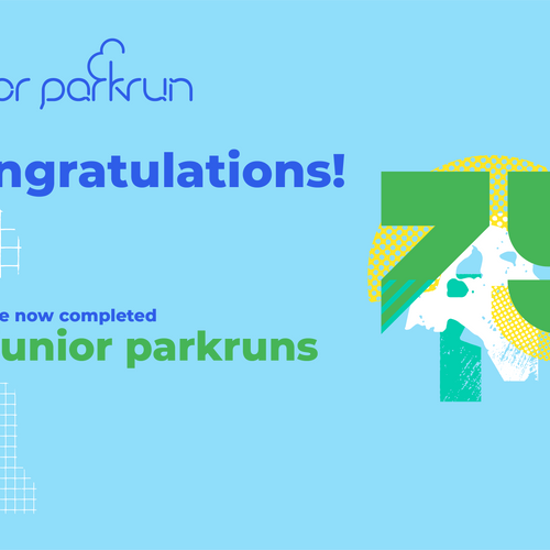junior parkrun Milestone 75 Certificate