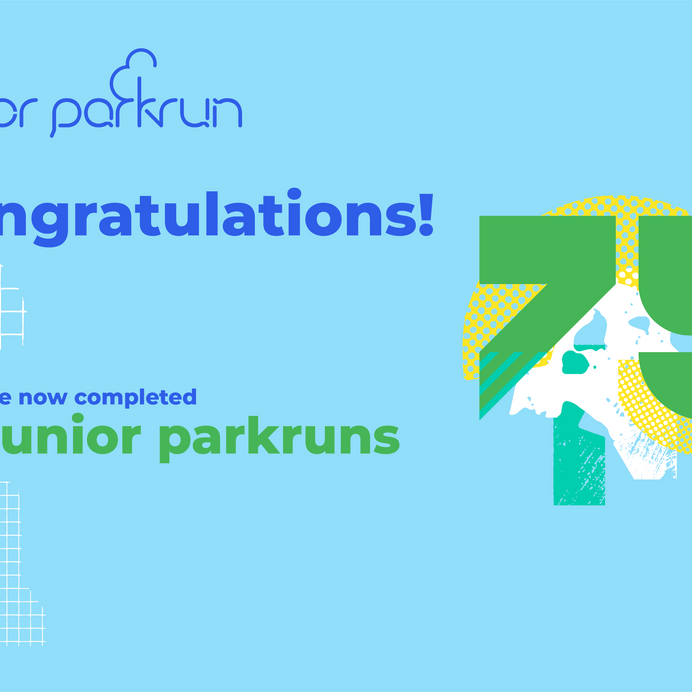 junior parkrun Milestone 75 Certificate