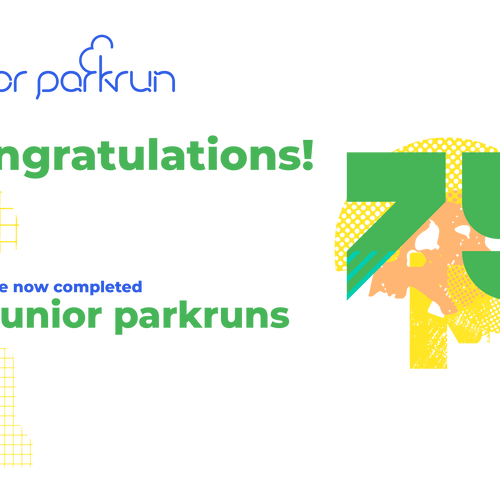 junior parkrun Milestone 75 Certificate