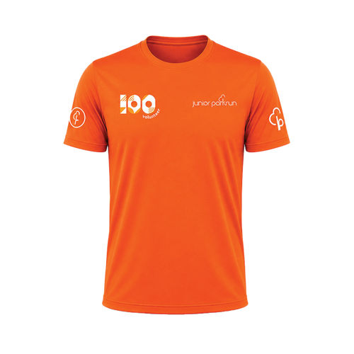 junior parkrun Volunteer Milestone 100 Tee