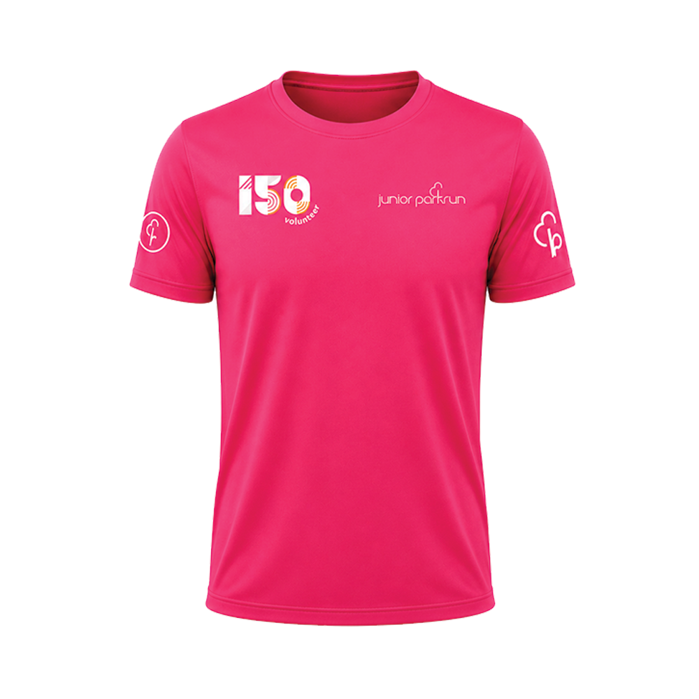 junior parkrun Volunteer Milestone 150 Tee