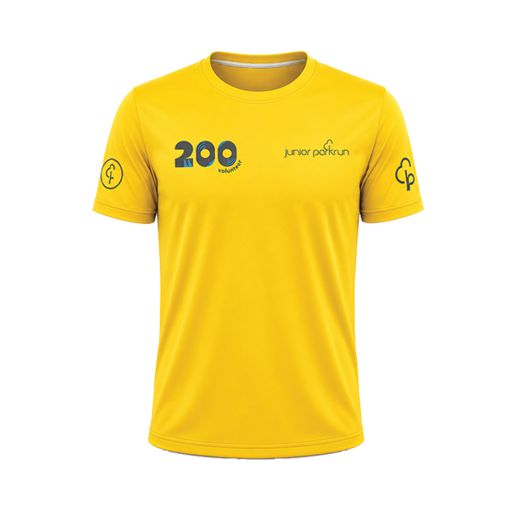 junior parkrun Volunteer Milestone 200 Tee