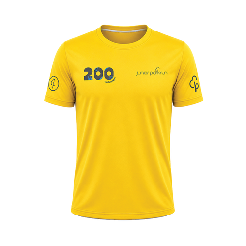 junior parkrun Volunteer Milestone 200 Tee