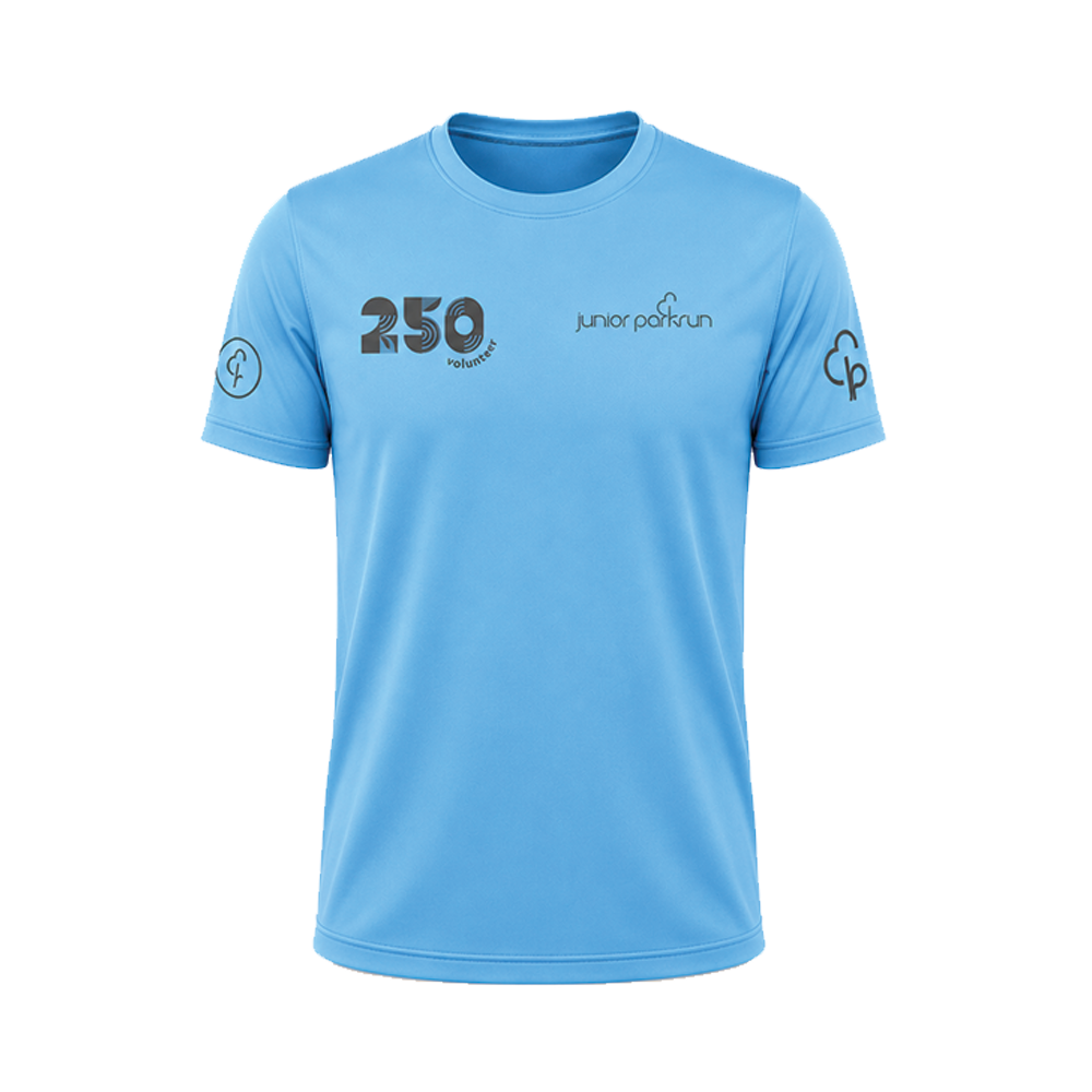 junior parkrun Volunteer Milestone 250 Tee