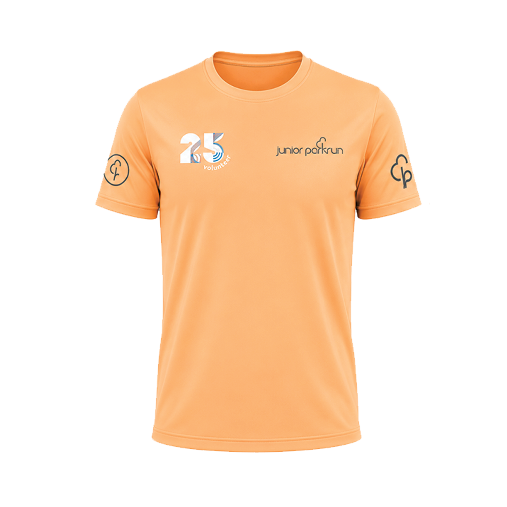 junior parkrun Volunteer Milestone 25 Tee