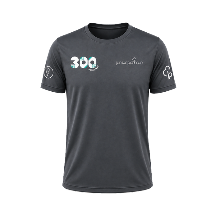 junior parkrun Volunteer Milestone 300 Tee