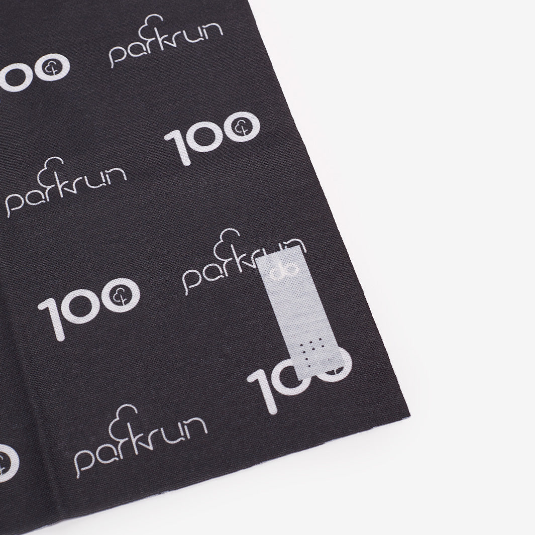 parkrun Walk/Run 100 Milestone parkwrap