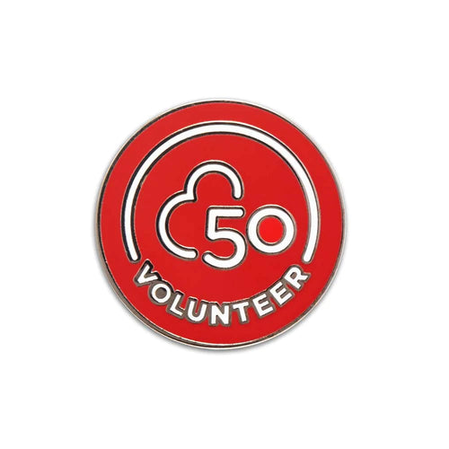 Volunteer 50 Pin Badge