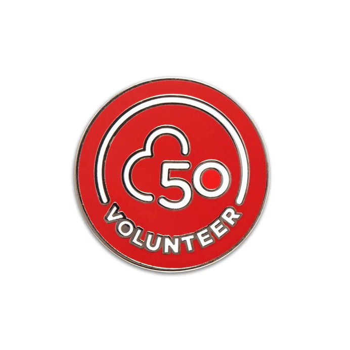 Volunteer 50 Pin Badge
